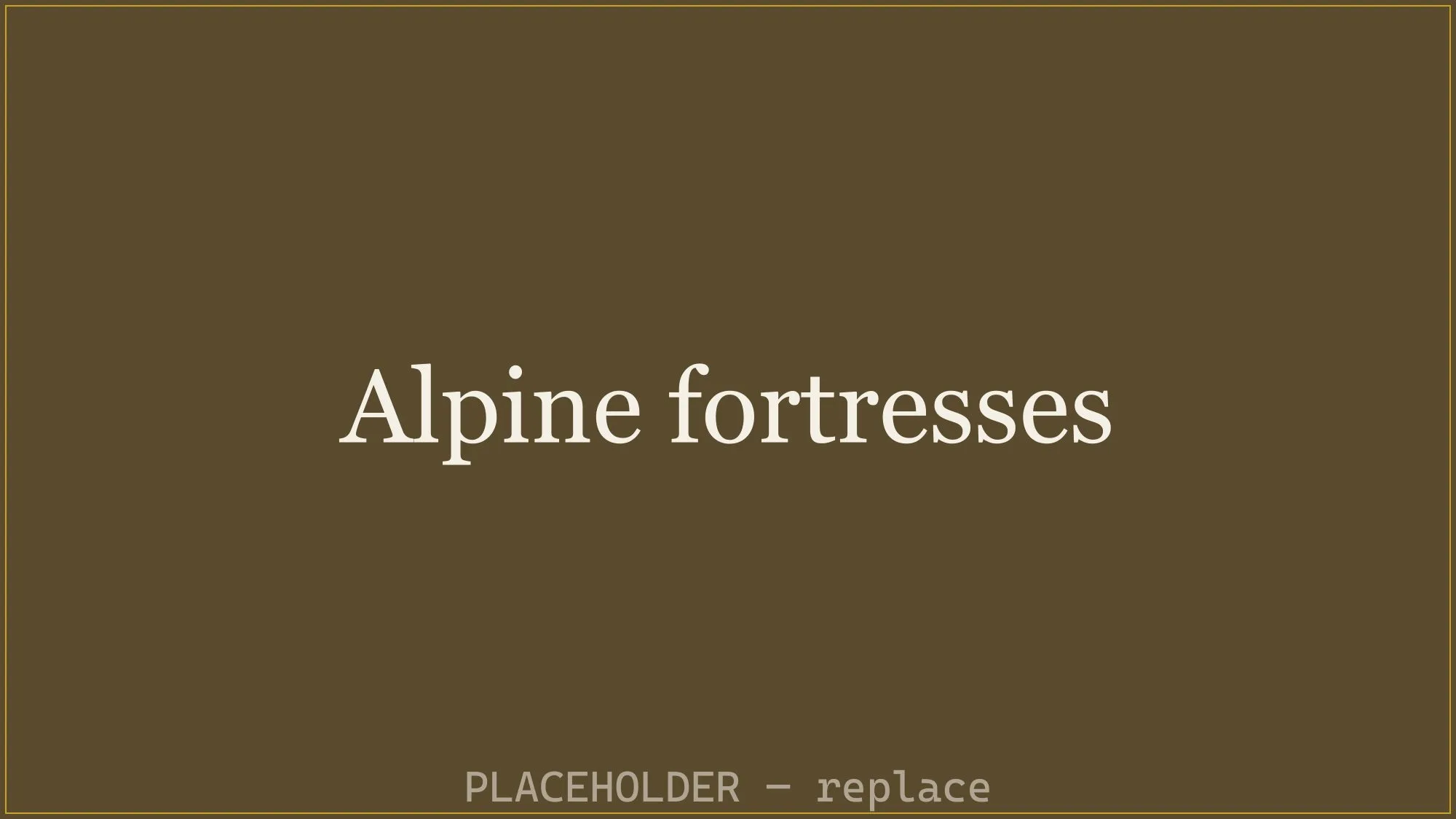 Placeholder hero image