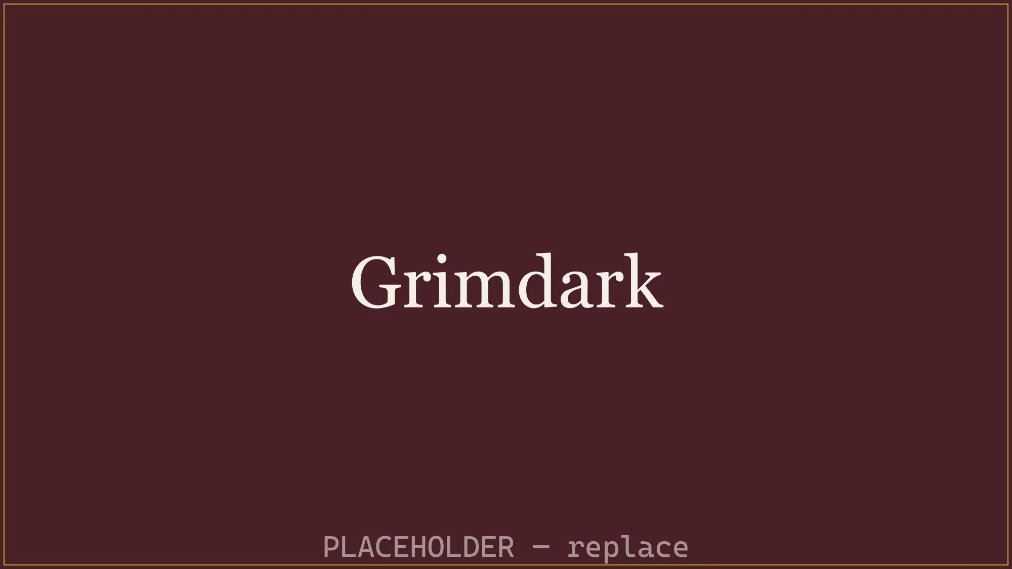 Placeholder hero image